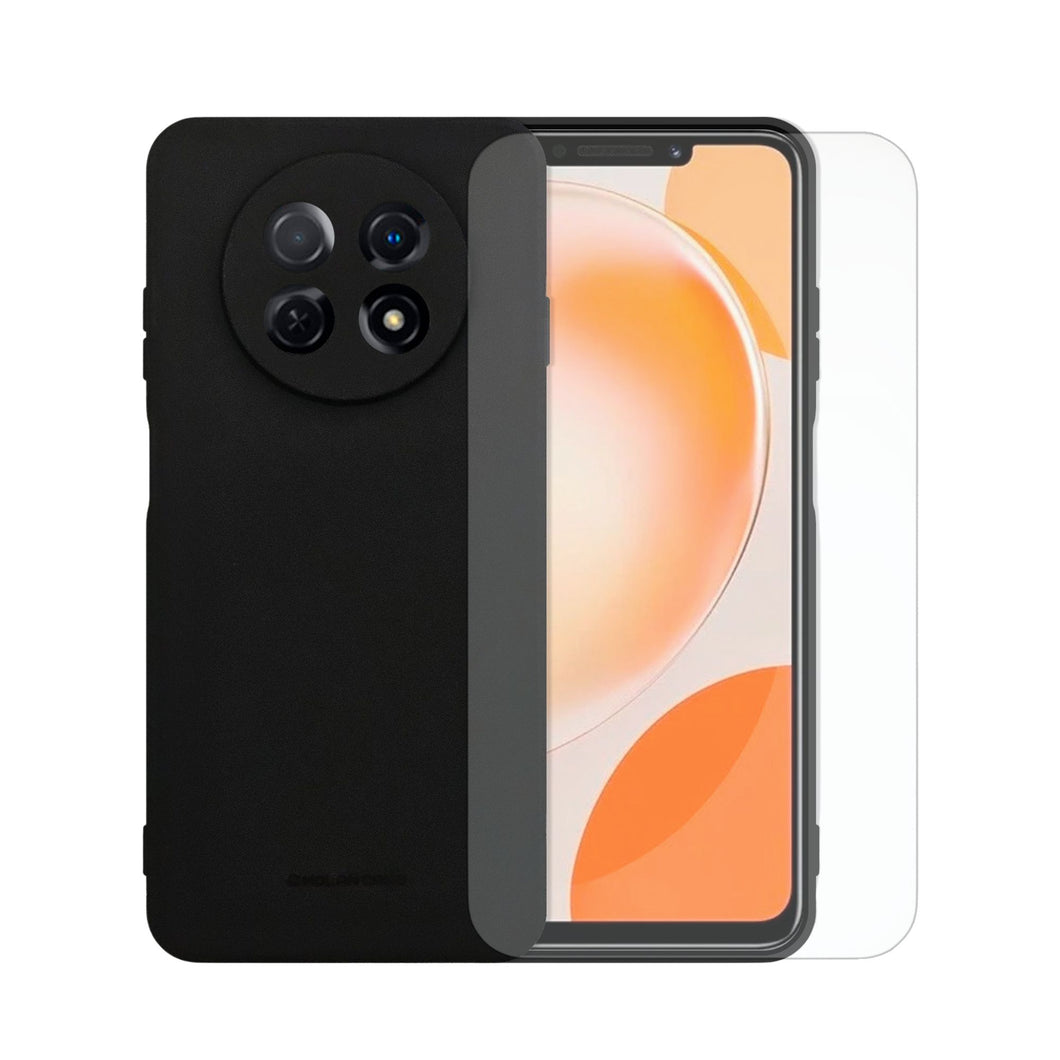 Funda De Silicon Matte Suave Molan Cano Para Huawei Nova Y91  y 1 Pz De Mica HD