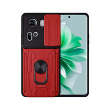 Cargar imagen en el visor de la galería, Funda Uso Rudo Con Soporte Anillo y Tarjetero Card Slot Bumper Para Oppo Reno 11
