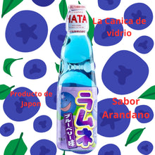 Cargar imagen en el visor de la galería, Bebida Ramune Hata Gaseoso Con Canica Vidrio Sabor De Arandano 200ml 30 Botellas
