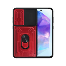 Cargar imagen en el visor de la galería, Funda Uso Rudo Con Soporte Anillo y Tarjetero Card Slot Bumper Para Samsung A55 5G + Mica 9D
