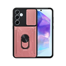 Cargar imagen en el visor de la galería, Funda Uso Rudo Con Soporte Anillo y Tarjetero Card Slot Bumper Para Samsung A55 5G + Mica 9D
