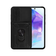 Cargar imagen en el visor de la galería, Funda Uso Rudo Con Soporte Anillo y Tarjetero Card Slot Bumper Para Samsung A55 5G
