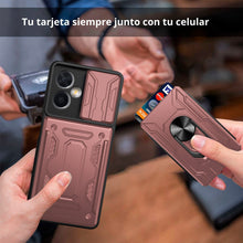 Cargar imagen en el visor de la galería, Funda Uso Rudo Con Soporte Anillo y Tarjetero Card Slot Bumper Para Xiaomi Redmi Note 12 4G

