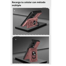 Cargar imagen en el visor de la galería, Funda Uso Rudo Con Soporte Anillo y Tarjetero Card Slot Bumper Para Xiaomi Redmi 12C
