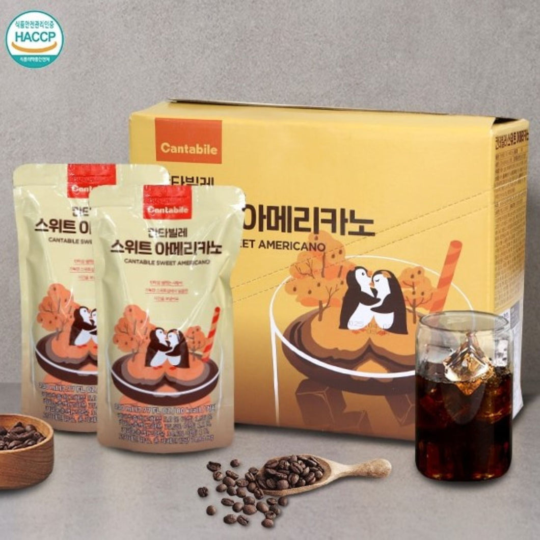 Bebida Coreana Cantabile Cafe Americano Dulce 10 Bolsas