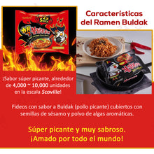 Cargar imagen en el visor de la galería, Sopa Instantánea Ramen Coreana Buldak Doble Picante 1 Caja de 20 Bolsas
