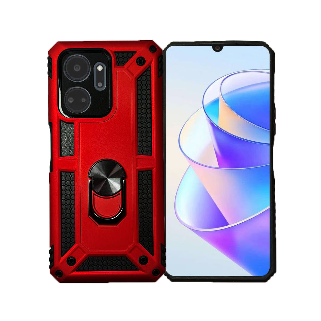 Funda Uso Rudo con Soporte de Anillo para Honor X7a 4G