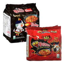 Cargar imagen en el visor de la galería, Sopa Instantánea Ramen Coreana Buldak Surtidos 10 Piezas Original y X2 Picante
