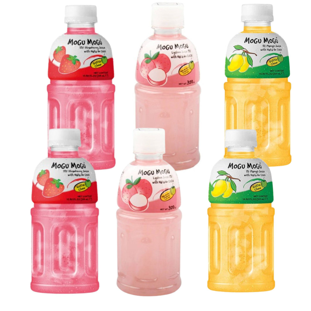 Bebida Japonesa Mogu Mogu Sabor Surtidos Con Nata De Coco 320ml 6 Botellas