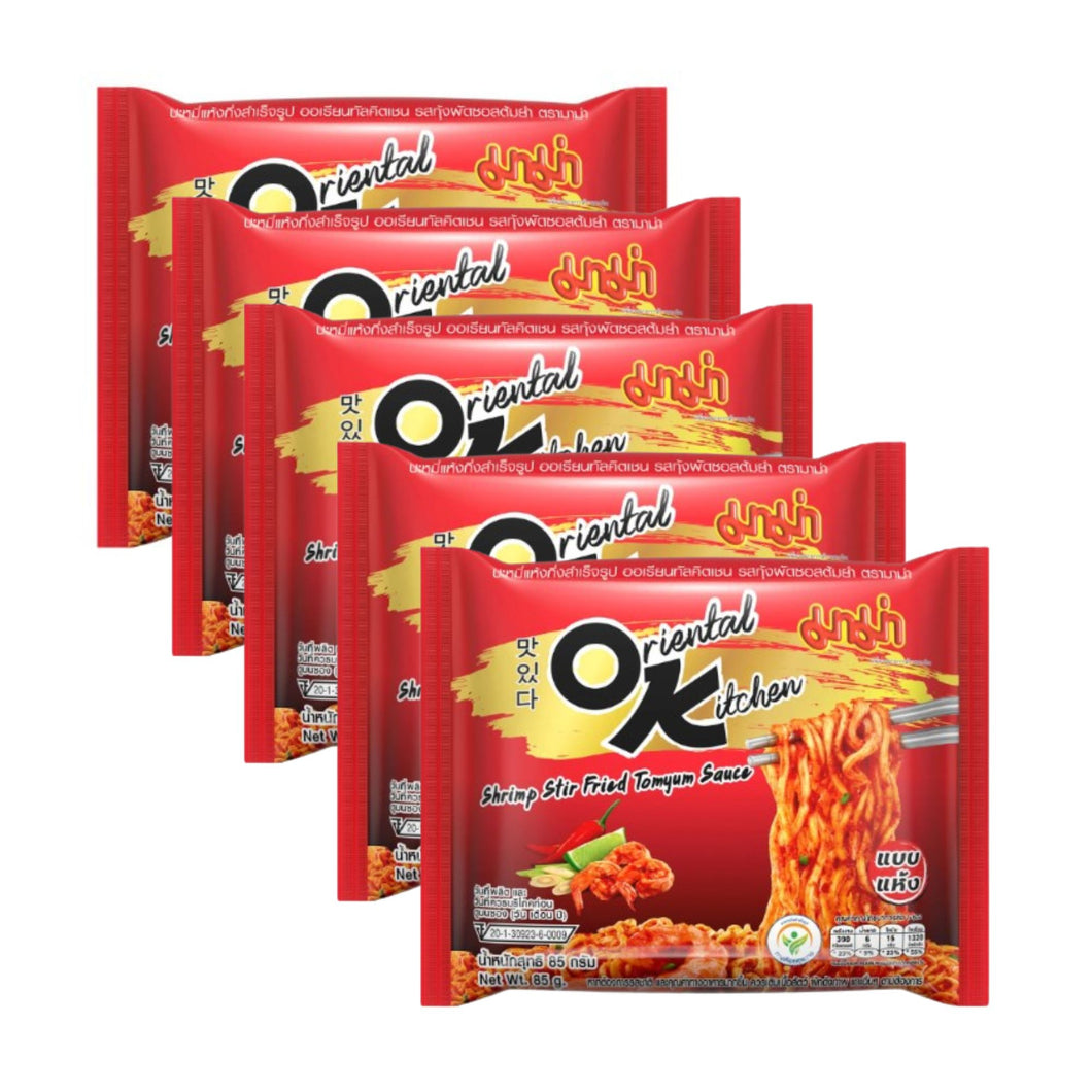 Ramen Instantáneo Thai Mama OK Ramen Tom Yum Camaron Picante 5 bolsas