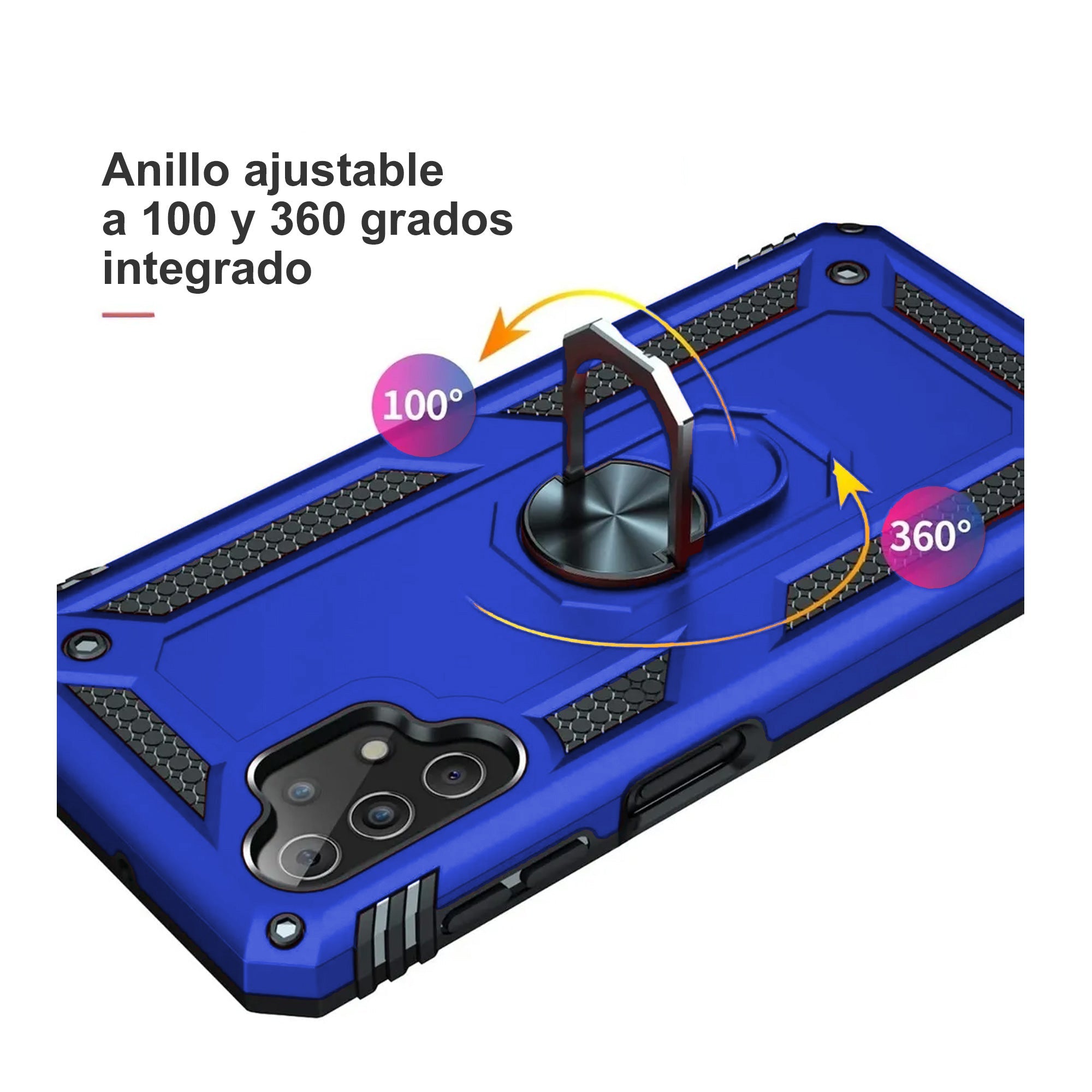 Estuche antigolpes con soporte y anillo magnético para teléfonos Motorola  G200 5G - Guatemala