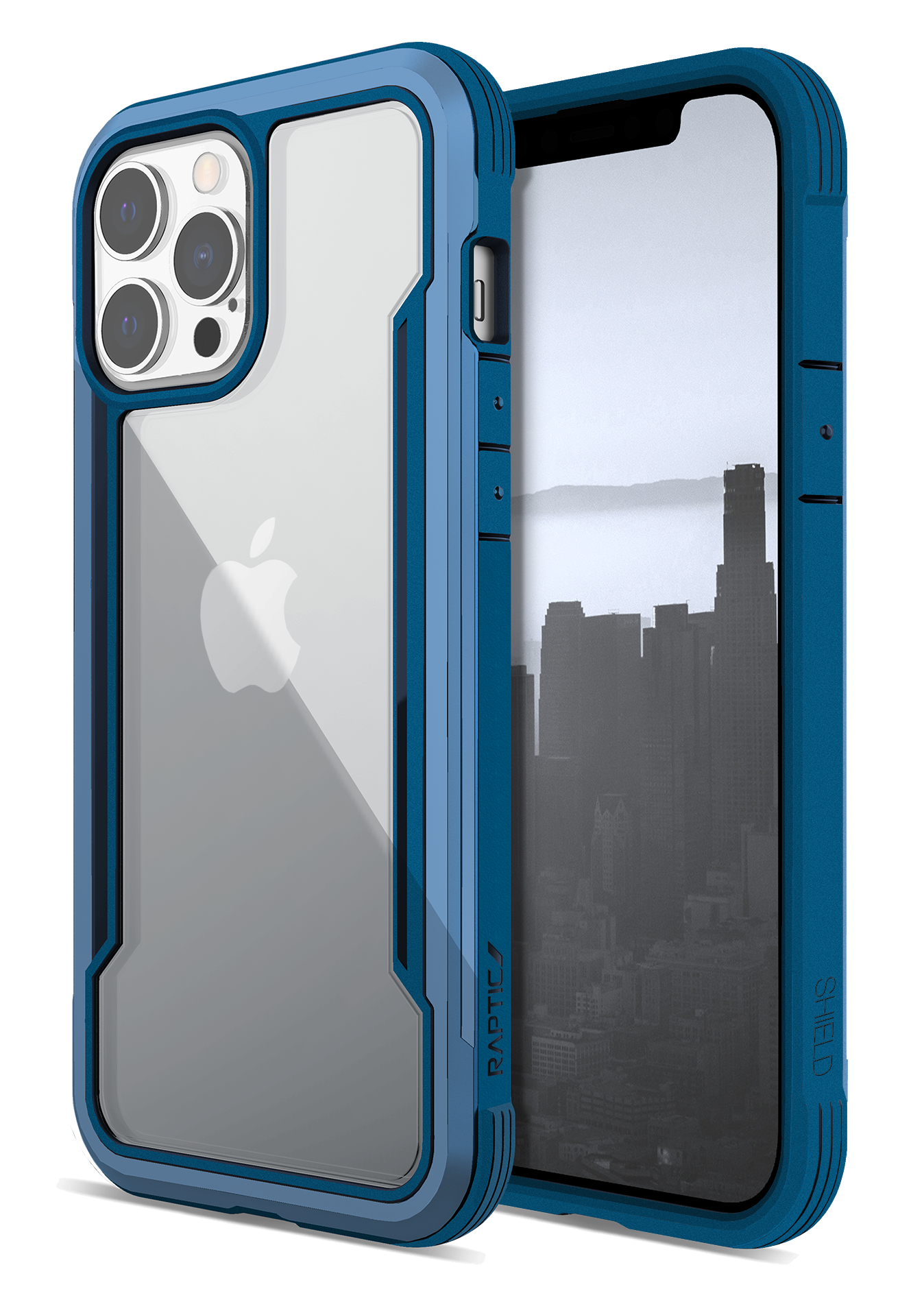 Funda De Uso Rudo Para Iphone 13 Pro Max Color Azul Más Mica 9d