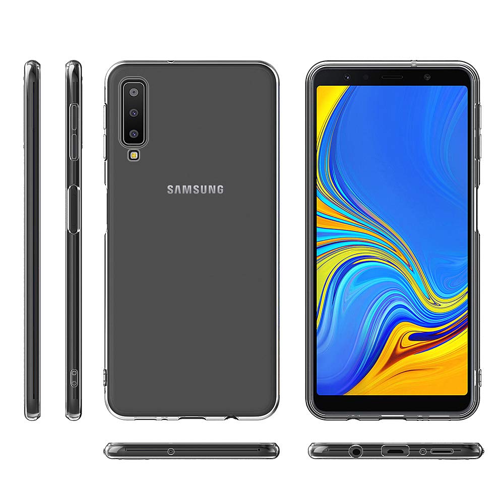Funda De Silicon Suave Transparente Para Samsung Galaxy A7 2018