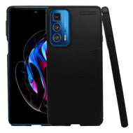 Funda Rugged Carbon Fibra Flexible Para Moto Edge 20