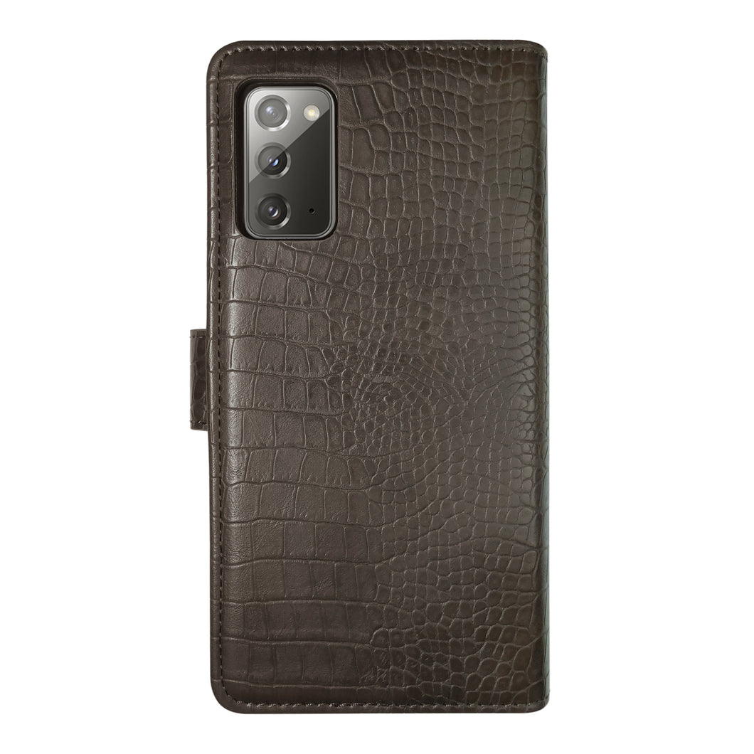 Funda tipo cartera de diseño imitación piel de cocodrilo para Samsung Galaxy Note 20