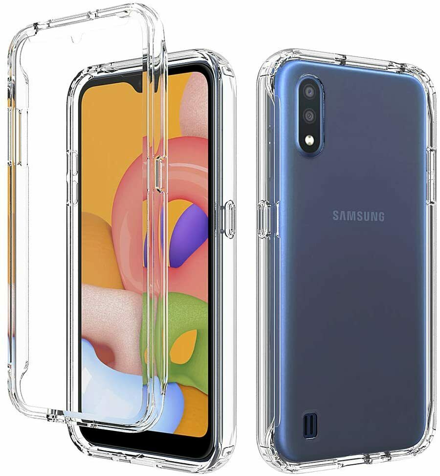 Funda Protector Case Híbrido Acrigel Transparente Rígido para Samsung Galaxy A01